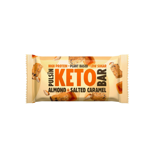 Keto-proteiinipatukka, manteli & suolakaramelli, Pulsin, 50 g