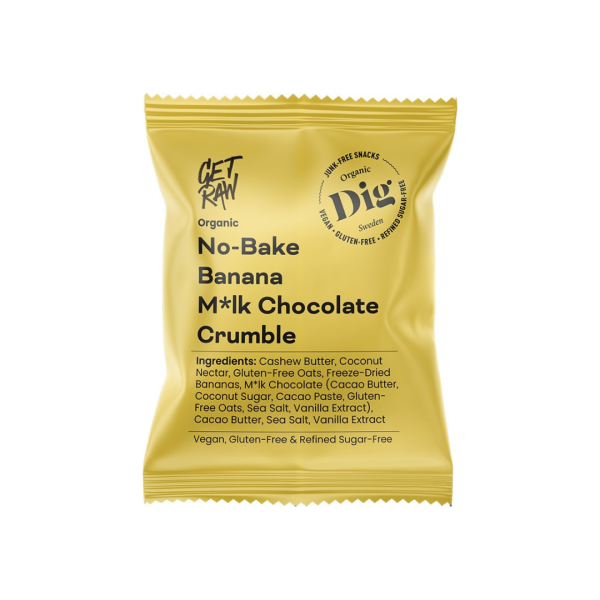 Banaanisuklaacrumble, Dig, 35 g, luomu