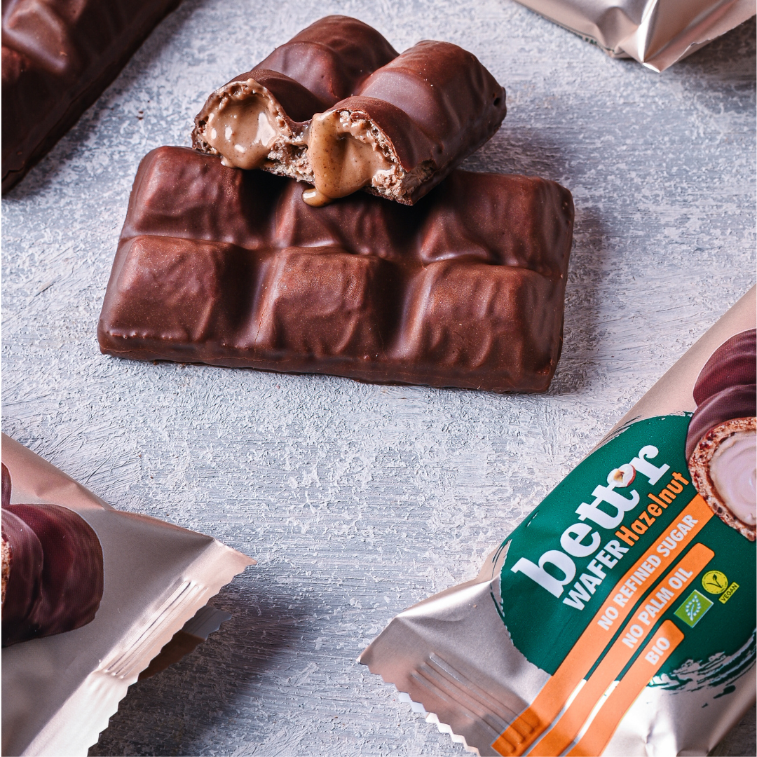 Suklaa-vohvelipatukka 33 g, Bett'r, luomu - Image 2