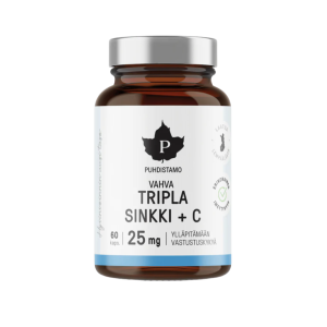 Tripla Sinkki + C 25 mg - 60 kapselia, Puhdistamo