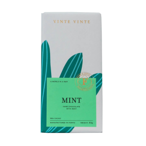 Tumma suklaa 58 %, minttu, 50 g, Vinte Vinte