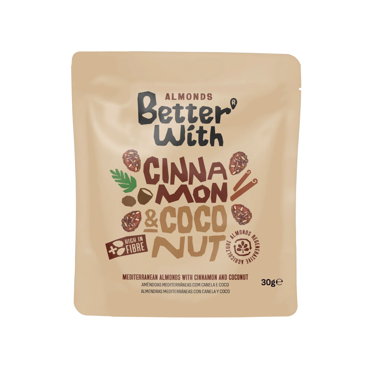 Mantelit kaneli-kookoskuorrutteella, 30 g, Better With